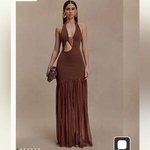 Meshki - Aubree Crepe And Mesh Maxi Dress